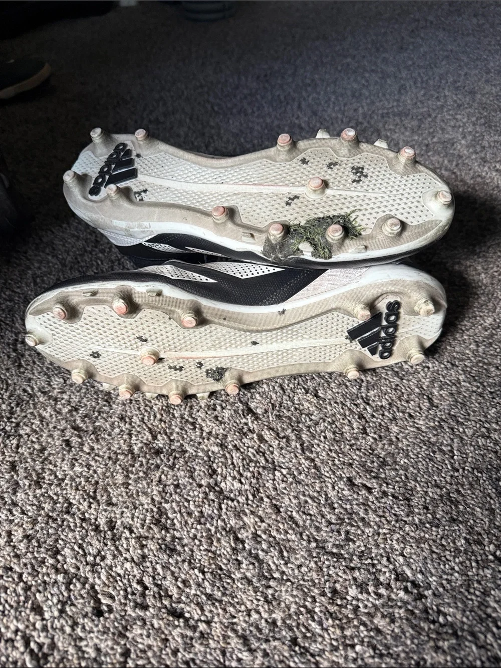 adidas Black and White Men's Athletic Cleats
